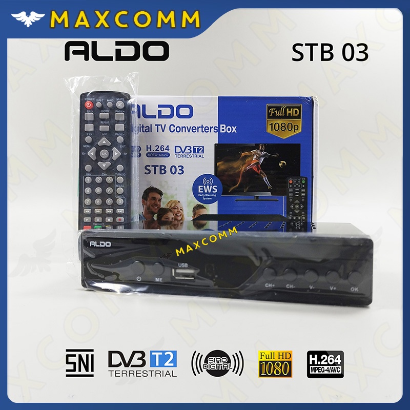 Aldo Set Top Box - STB 03 DVB T2 TV SIARAN DIGITAL RECEIVER