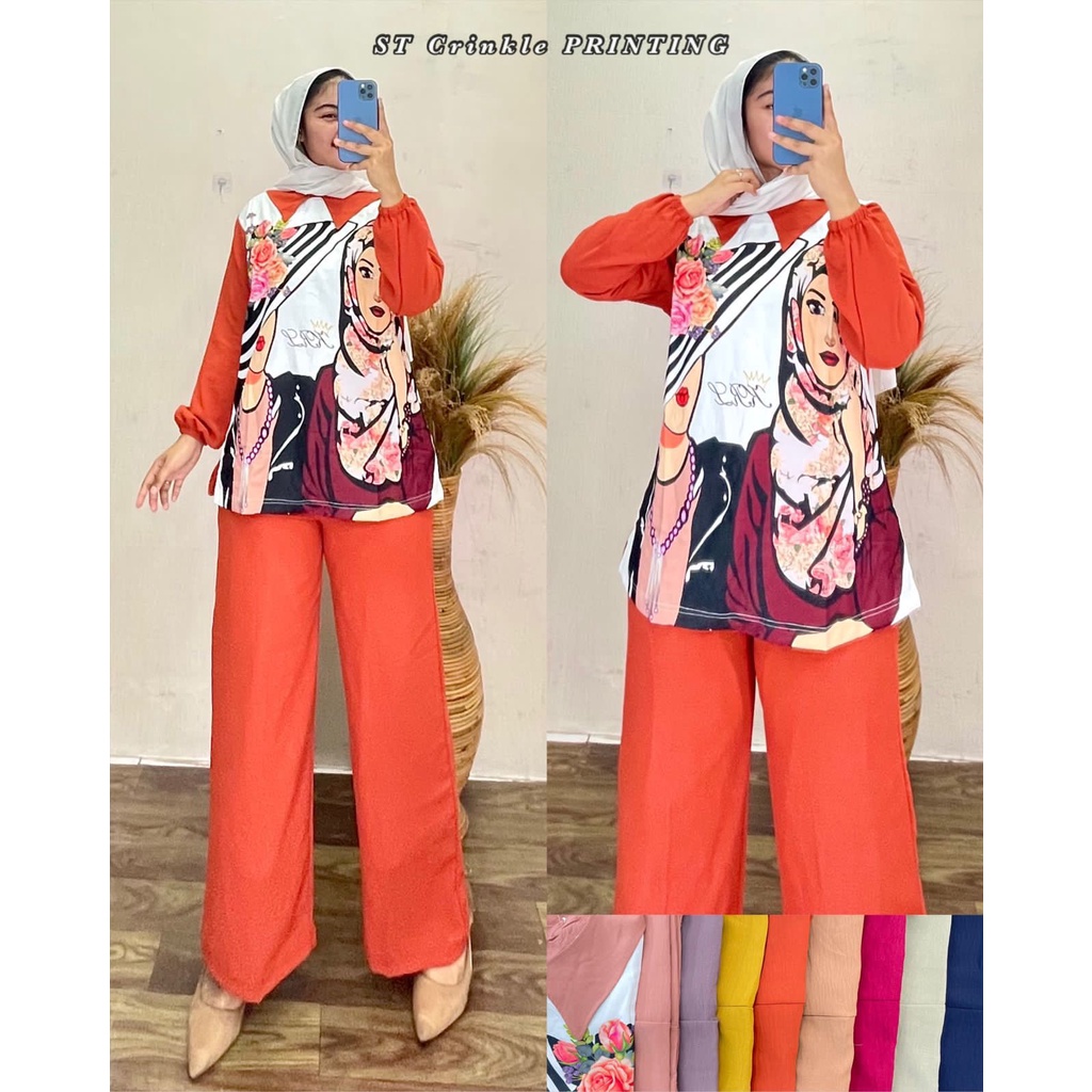 SETCEL CRINKLE JUMBO MOTIF PRINT SUBLIM STELAN CRINKLE VIRAL ONE SET SETCEL SABLON MOTIF LD110