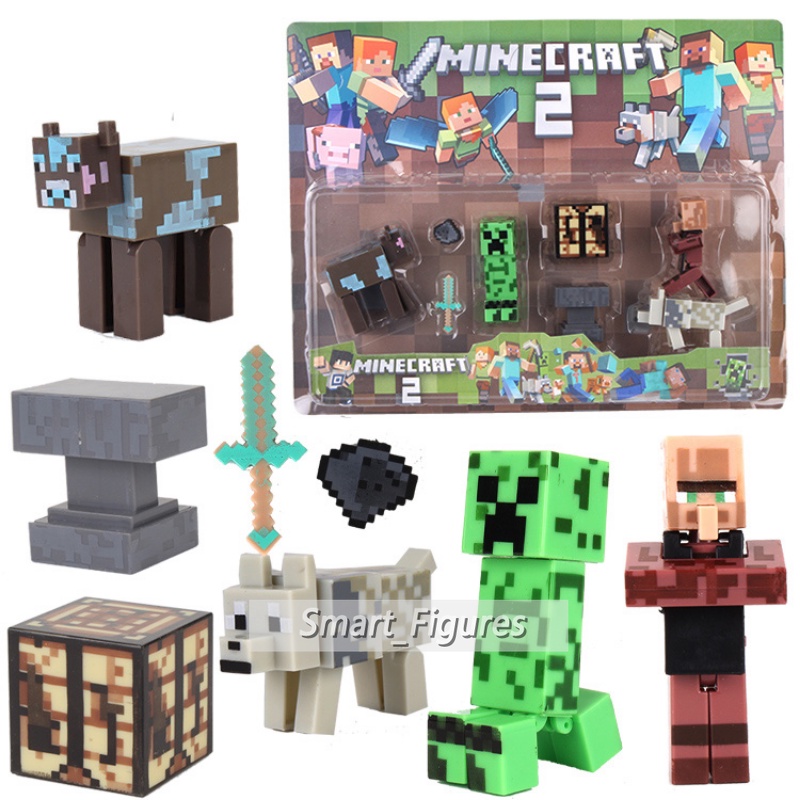 Mainan Hadiah Ejectable Luminous EnderDragon MC Orang Kampung Besi Golem Rambat Enderman Diamond Steve Karakter Game