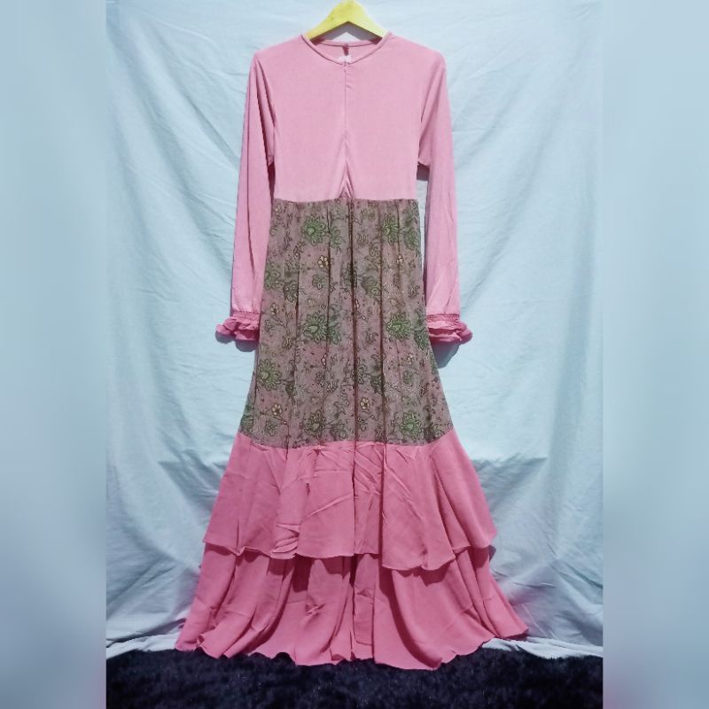 gamis famous ceruty mix Jersey dusty pink