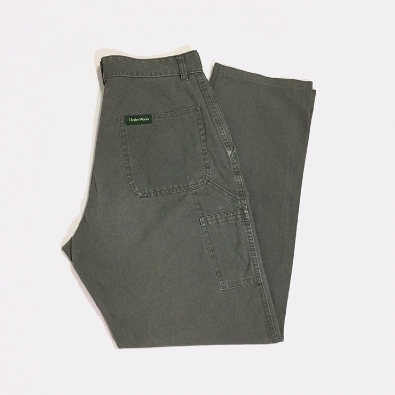 UnderWood Carpenter pants Green Army Slim Straight Fit (Unisex)