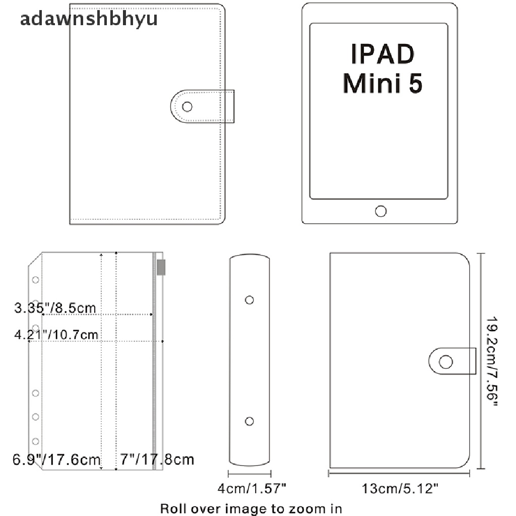 Adawnshbhyu 1set Binder Budget Planner Pengikat Amplop Kas Dengan Amplop Budget A6 Pocket ID