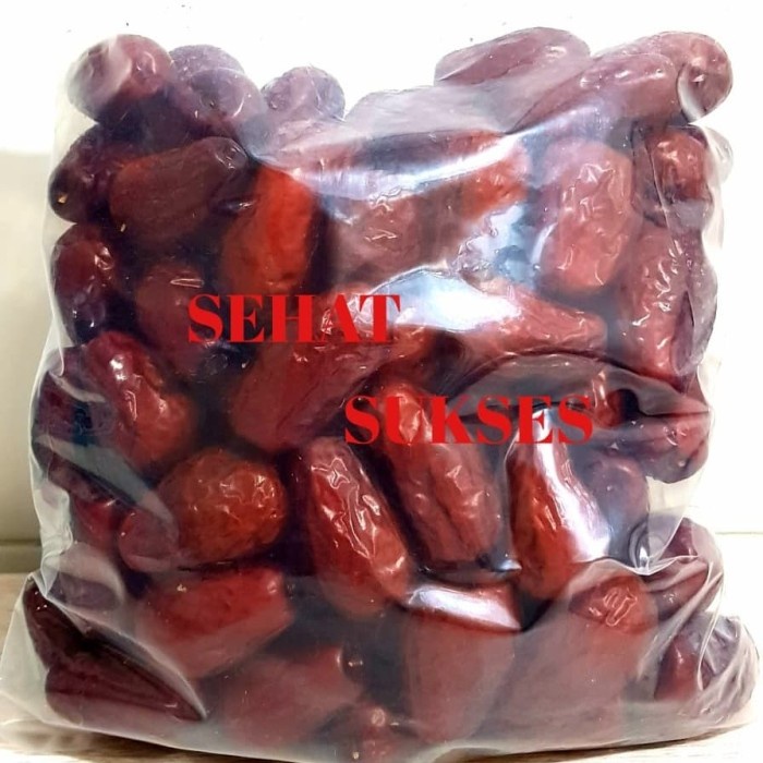 

Angco / Buah Ang Co/ Hong Zao (Red Dates Kurma Merah Jumbo 1Kg~ Txs0X-11