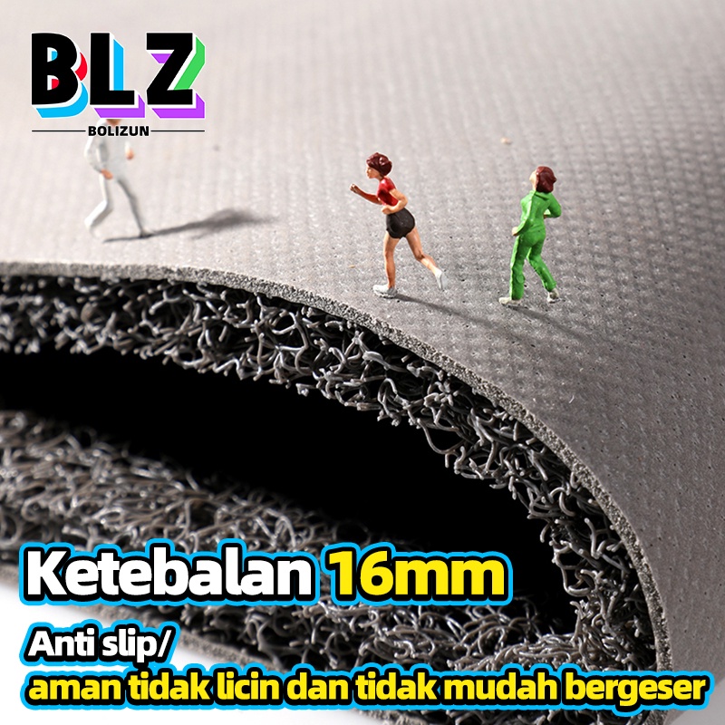 Bolizun Karpet Mobil 5 Pcs 2 Baris Universal pvc mie bihun Penebalan 16MM/ Universal bisa diaplikasikan ke semua mobil