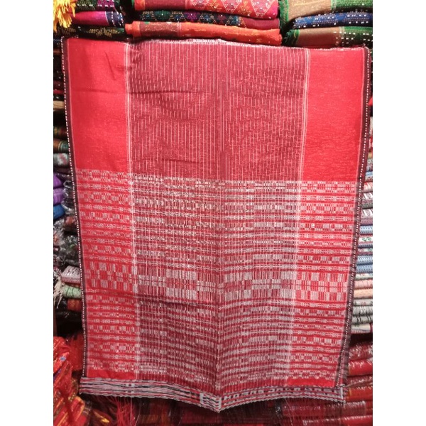 ulos ragi hotang merah cantik kombinasi silver