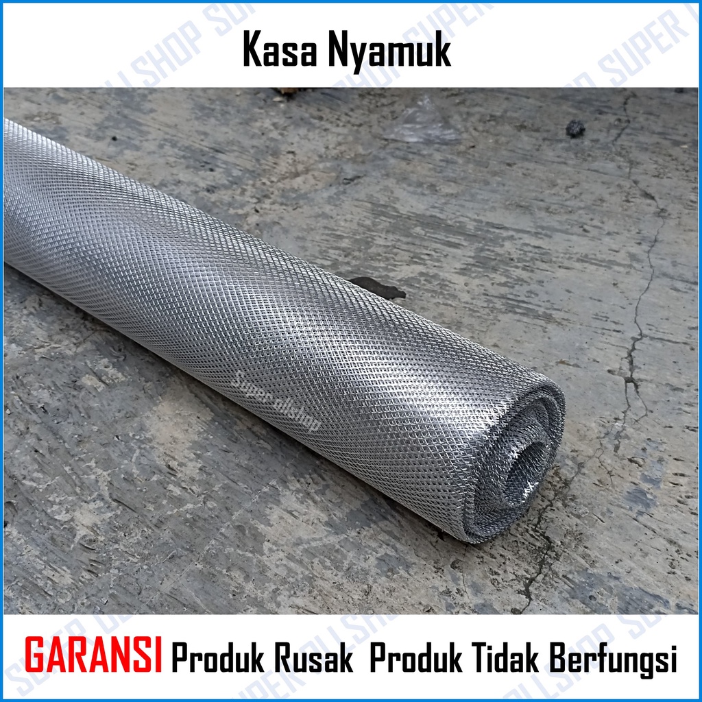 Kawat Nyamuk Jaring Aluminium 1 Roll / Kasa Nyamuk / Jaring Kawat Parabola Anti Karat Murah / Kasa Kawat Nyamuk Penghalang Nyamuk Jaring Aluminium Ventilasi Lubang Angin 1 Roll