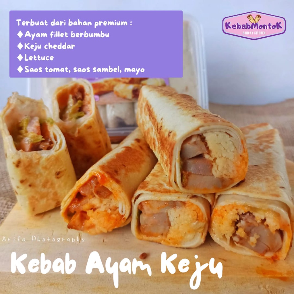 

Kebab Frozen Daging Ayam Premium Keju isi 10 pcs by Kebab Montok