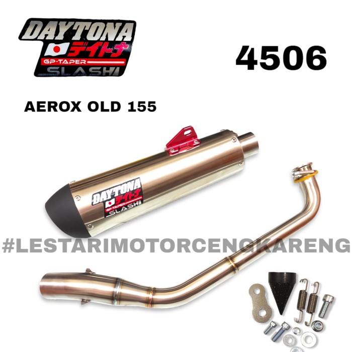 Knalpot Racing Daytona Gp Taper Slash Old Aerox / Lexi 4506 #Original