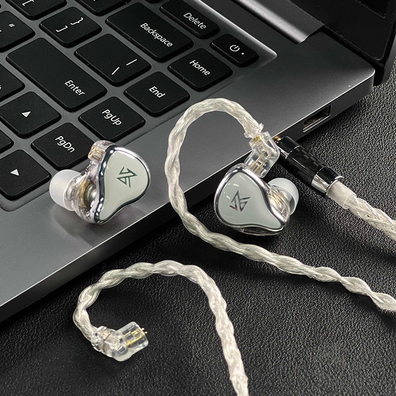 Kz 1064cores 8-helai Silver Plated Earphone Upgrade Kabel 3.5mm DIY Earbud Kawat Untuk KZ ZSN Pro X EDX ZS10 Pro Earbud