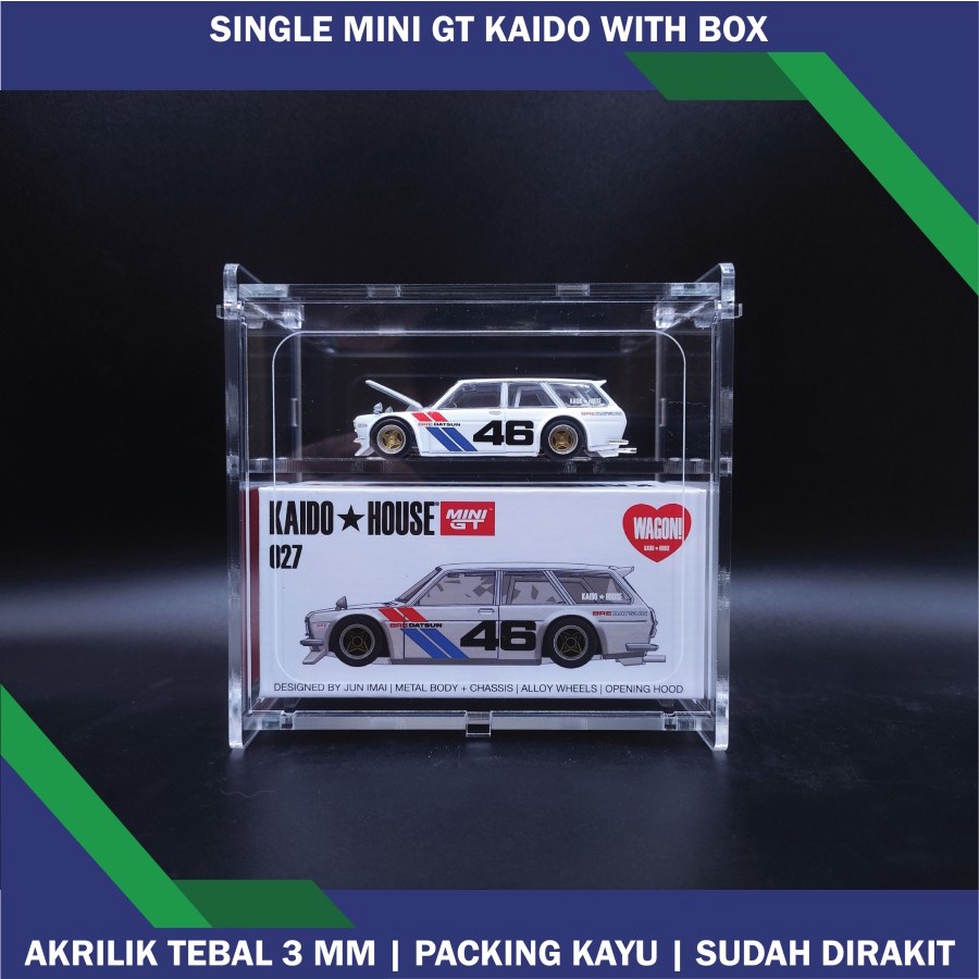 TERRA Akrilik Diecast Display Box 1 64 Mini GT Kaido Berpintu