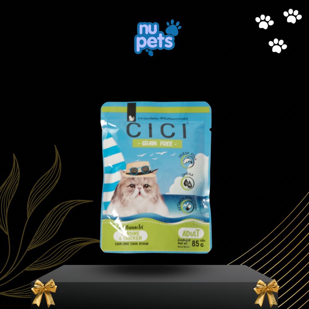 MAKANAN KUCING CICI POUCH ADULT 85 GR MAKANAN KUCING BASAH SACHET CICI CAT WET FOOD