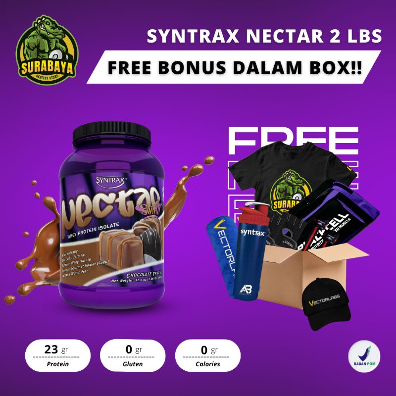 Syntrax Nectar 2 Lbs Whey Protein Isolate Natural Sweetener BPOM