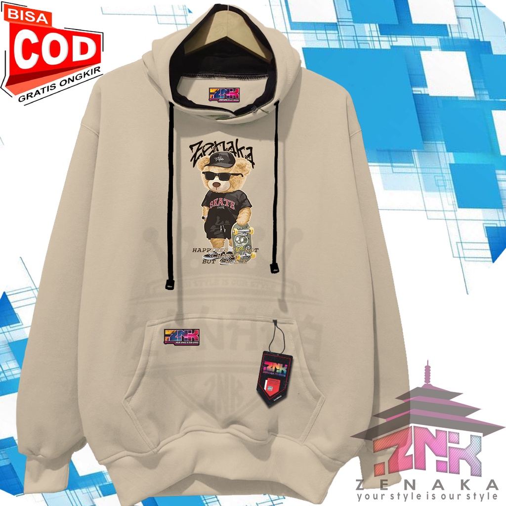 Sweater Hoodie Pria dan Wanita Anime terbaru Bearskate lucu Zenaka Hoodie Pria aesthetic distro bandung bahan tebal Jaket cowok keren anime korean style