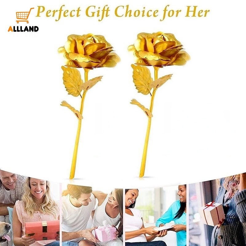 Sparkling Gold Foil Rose Foil Artificial/Bunga Simulasi Indah Dekorasi/ Buket Romantis Hadiah Valentine