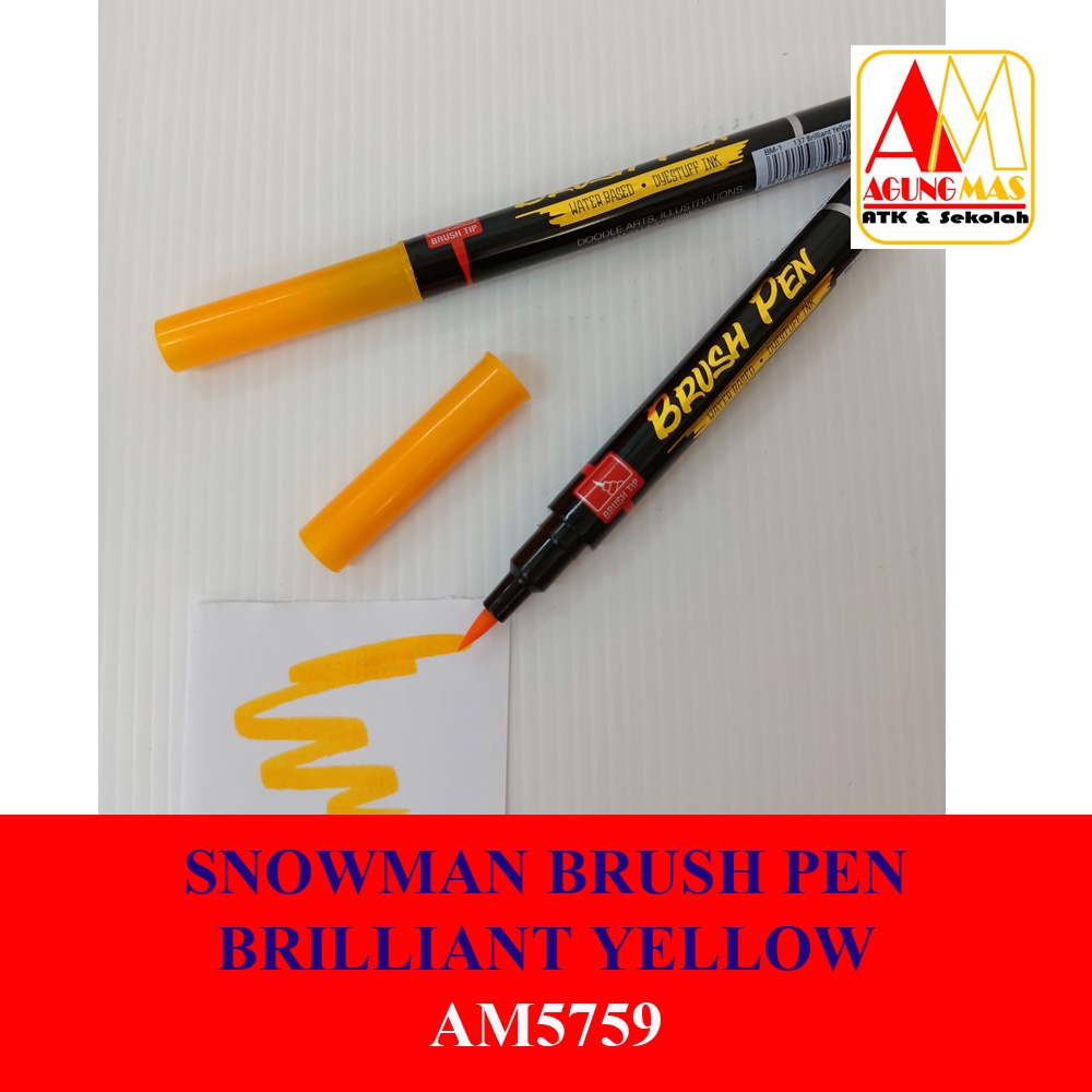 

SNOWMAN BRUSH PEN BRILLIANT YELLOW