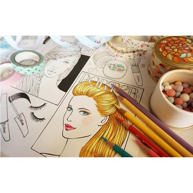 English Edition Coloring Book - FASHION for GIRLS (24pages)