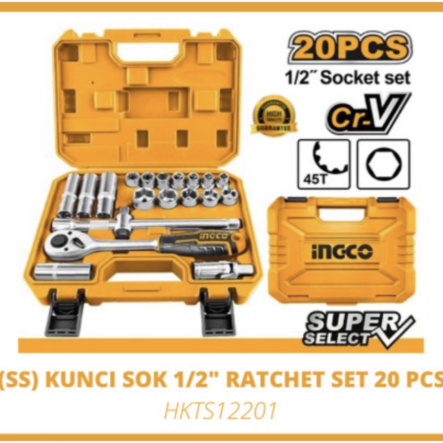 Kunci Sock Set 20 Pcs Sock Socket INGCO HKTS12201