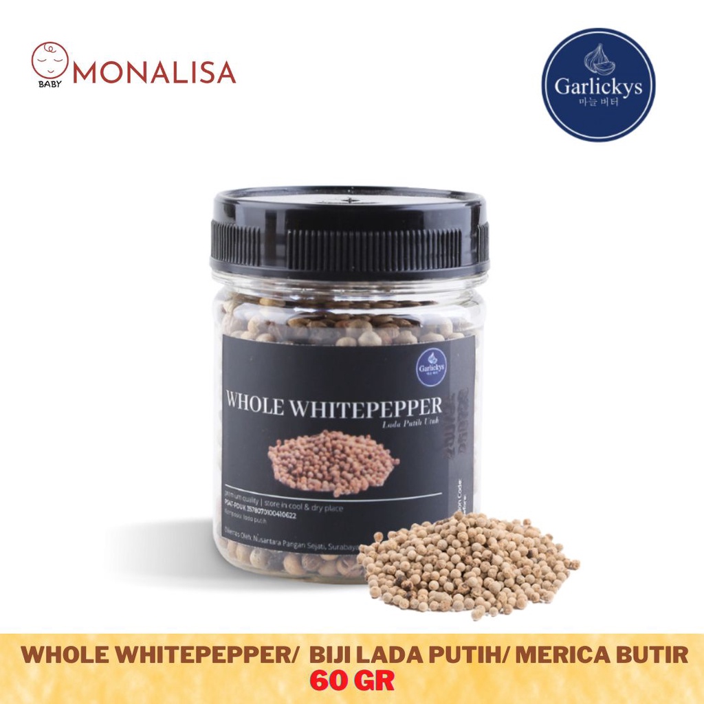 

Garlickys Lada Putih Butir / Merica Putih Utuh / Whole White Pepper