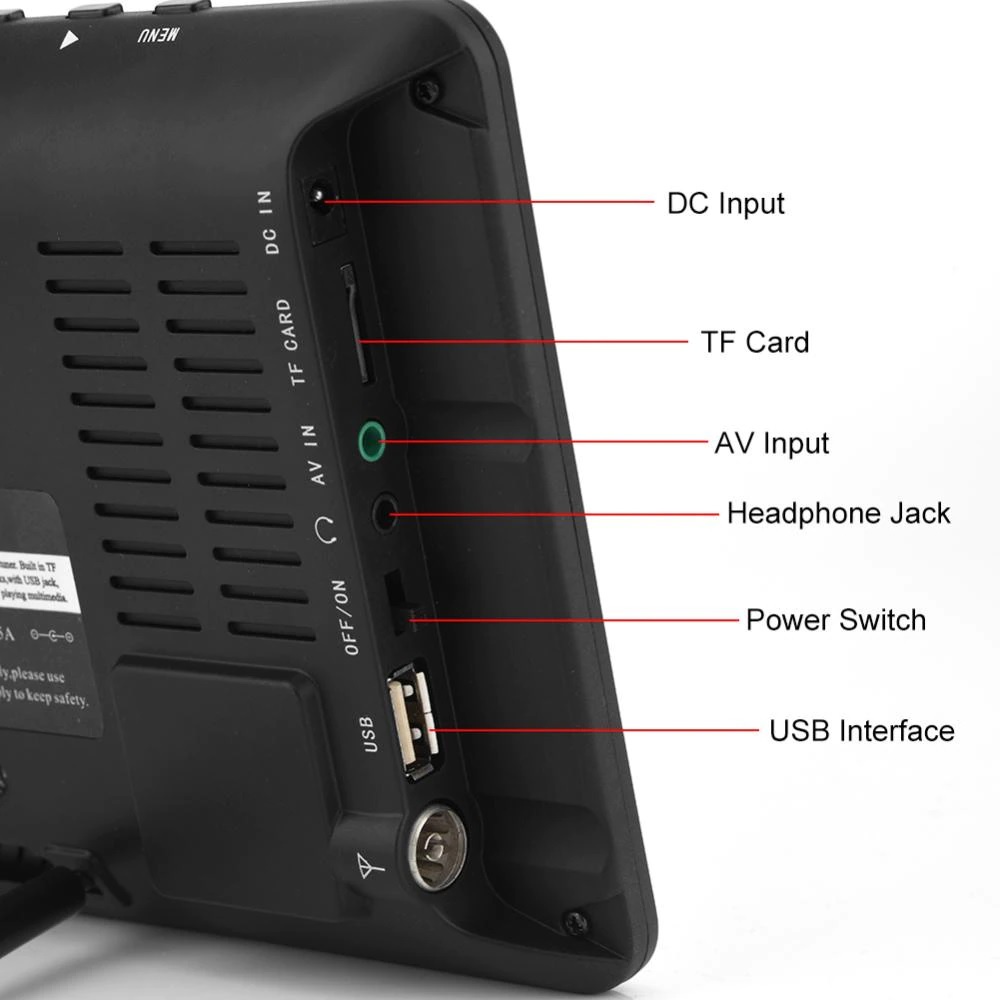 TV Digital Portabel Ukuran 7 Inci - Support Siaran Digital DVB-T2 - Praktis Dimana Saja - TV Mobil Murah