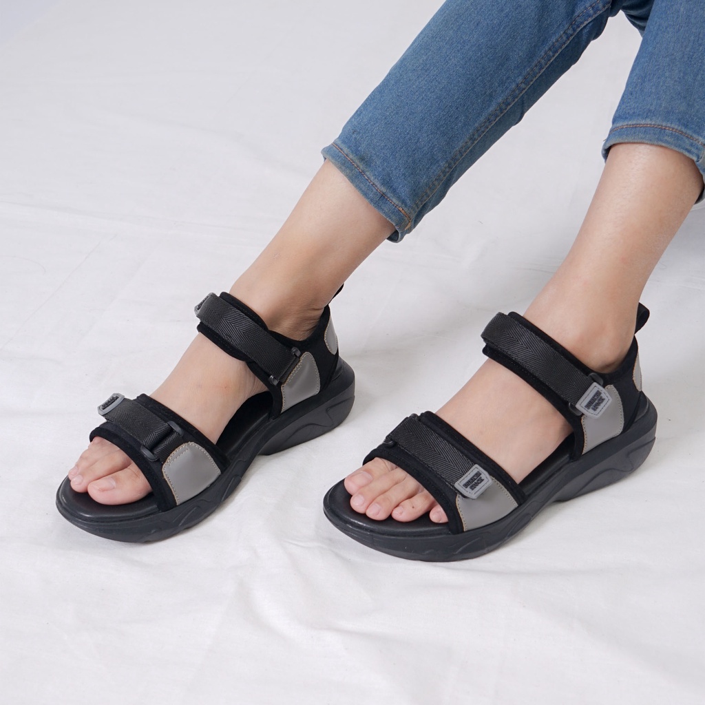 dunkenstock SKY Sandal casual wanita sendal wedges wanita 2 strap sendal cewek tali belakang