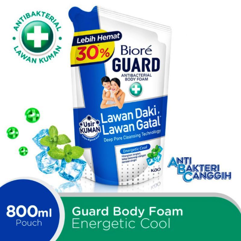 Biore Guard Enegetic Cool 800ml - Sabun Mandi Cair  Biore Guard Energetoc Cool