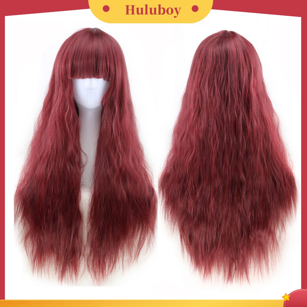 Wig Rambut Cosplay Model Panjang Keriting Gelombang Ukuran 65cm Untuk Wanita