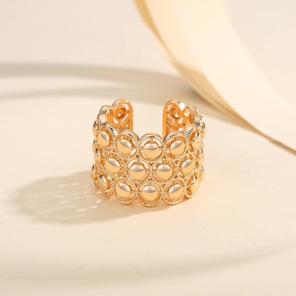 Y907 [COD✔]Cincin Lapis Emas Perhiasan Fashion Wanita Super Mewah Cincin Pertunangan Pernikahan Rings