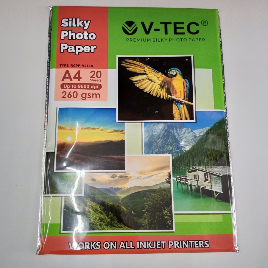 

Kertas Foto V-Tech Silky A4