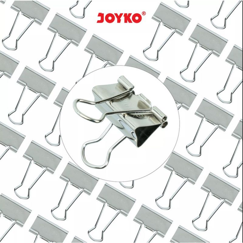 

BINDER CLIP SILVER JOYKO | KLIP PENJEPIT KERTAS WARNA SILVER | 1 DRUM