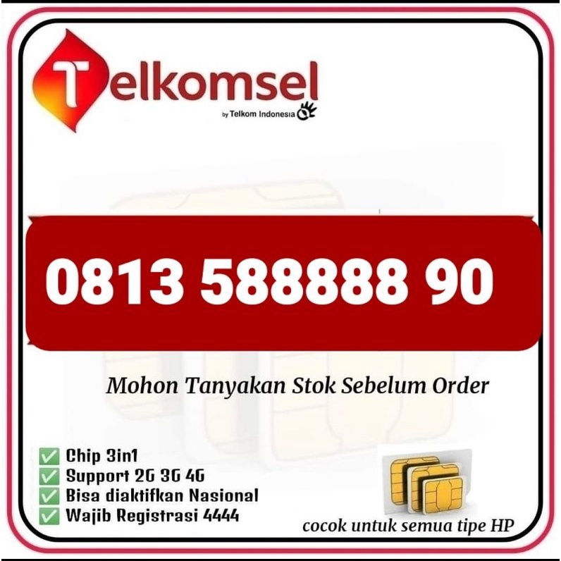 NOMOR CANTIK SIMPATI PANCA 88888.8888890