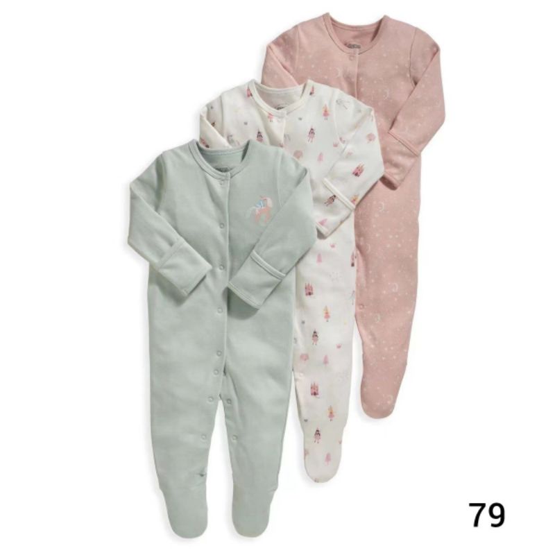 Mamas papas sleepsuit/ sleepsuit mamas&amp;papas 3in1/ baju tidur bayi set 3in1i