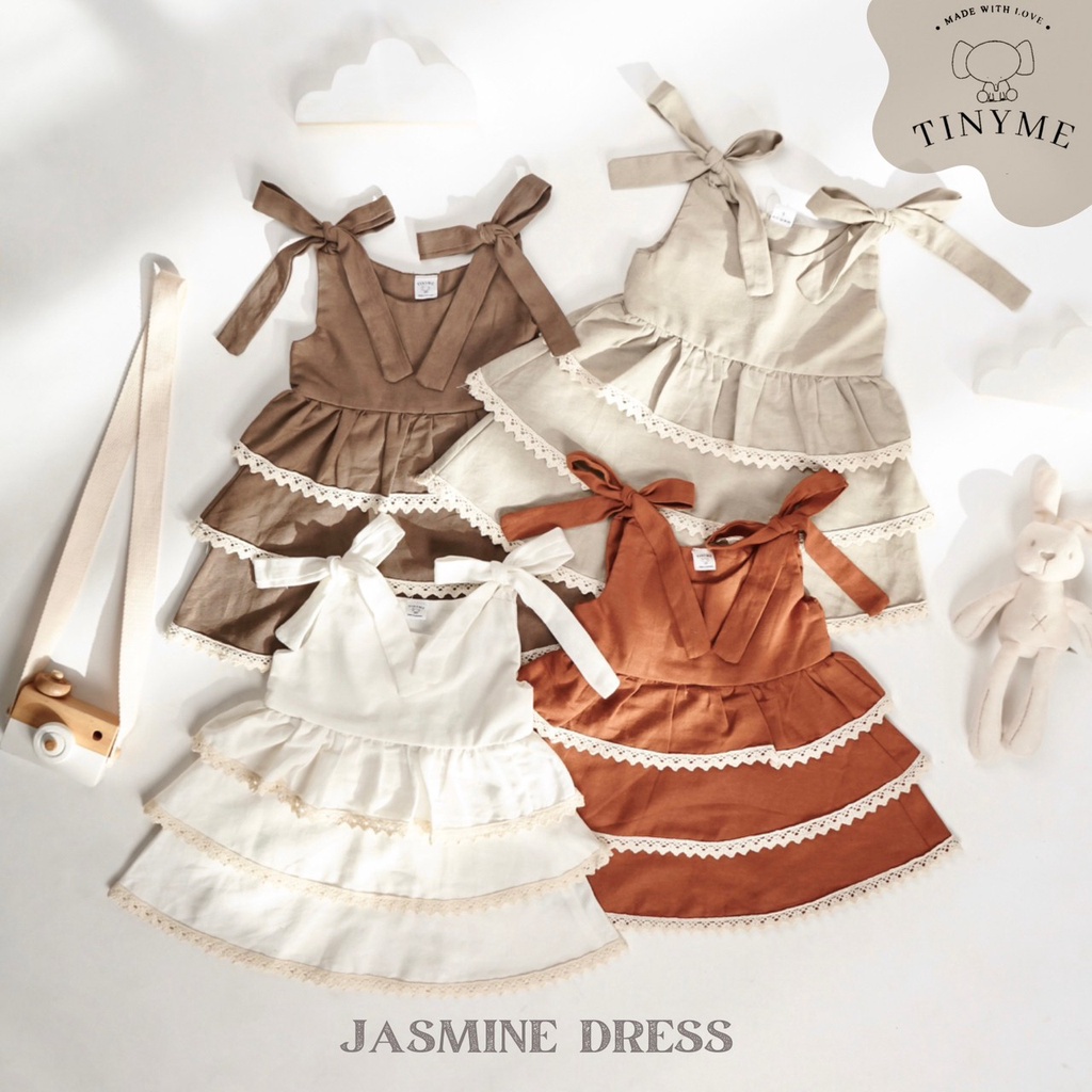 TINYME 0-2 thn | DRESS BAYI ANAK LACE TUTU PRINCESS BASIC CASUAL PESTA ELEGAN PEREMPUAN catalog TMTM JASMINE