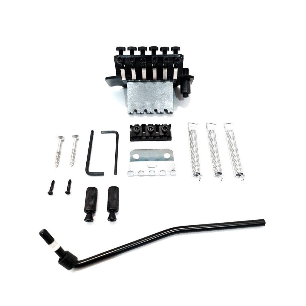 Tremolo Gitar Elektrik Listrik Bridge Floyd Rose UpDown Licensed Guitar Warna Black dan Silver 1 Set Lengkap Murah Jakarta