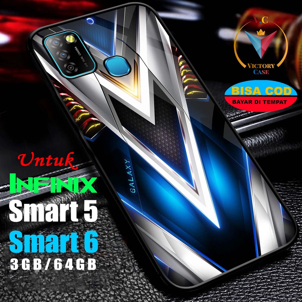 Case Hp Softcase glossy For INFINIX SMART 5 SMART 6 3GB/64GB  GLXY Silikon glass Casing Handphone Pr