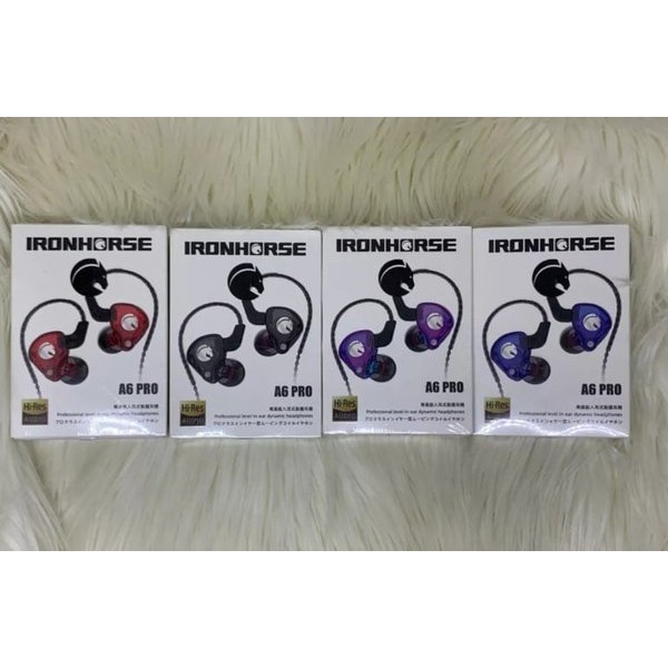 IRONHORSE Earphone A6 Pro Headset Kabel Clear Sound Jack 3.5mm Super Bass Suara Jernih