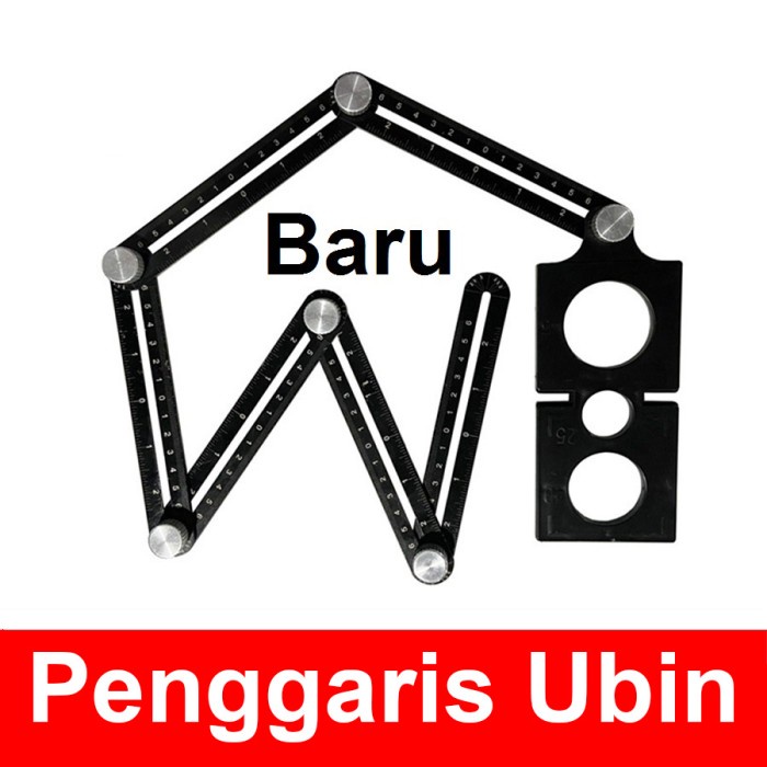 

Penggaris Lipat 6 Sudut Siku Pola Multifungsi Alat Ukur Keramik Lubang #Original