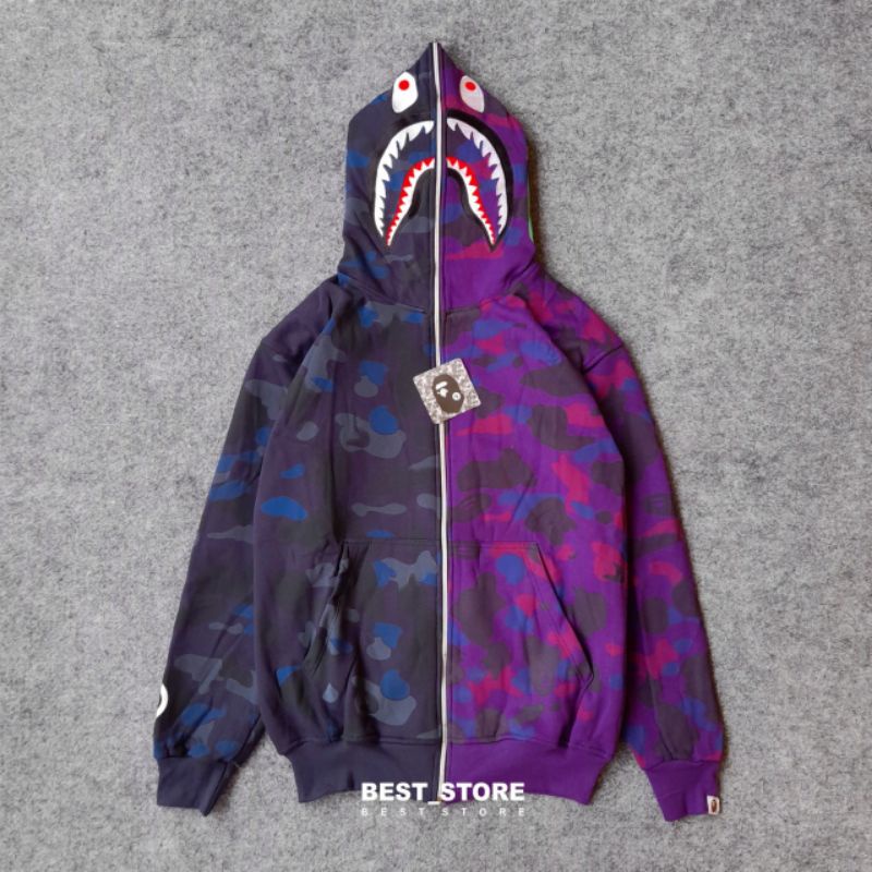 SWEATER HOODIE A BAPE SHARK WGM | JAKET BATHING APE CAMO FULLHANGTAH & LEBEL MIROR BAST SELLER