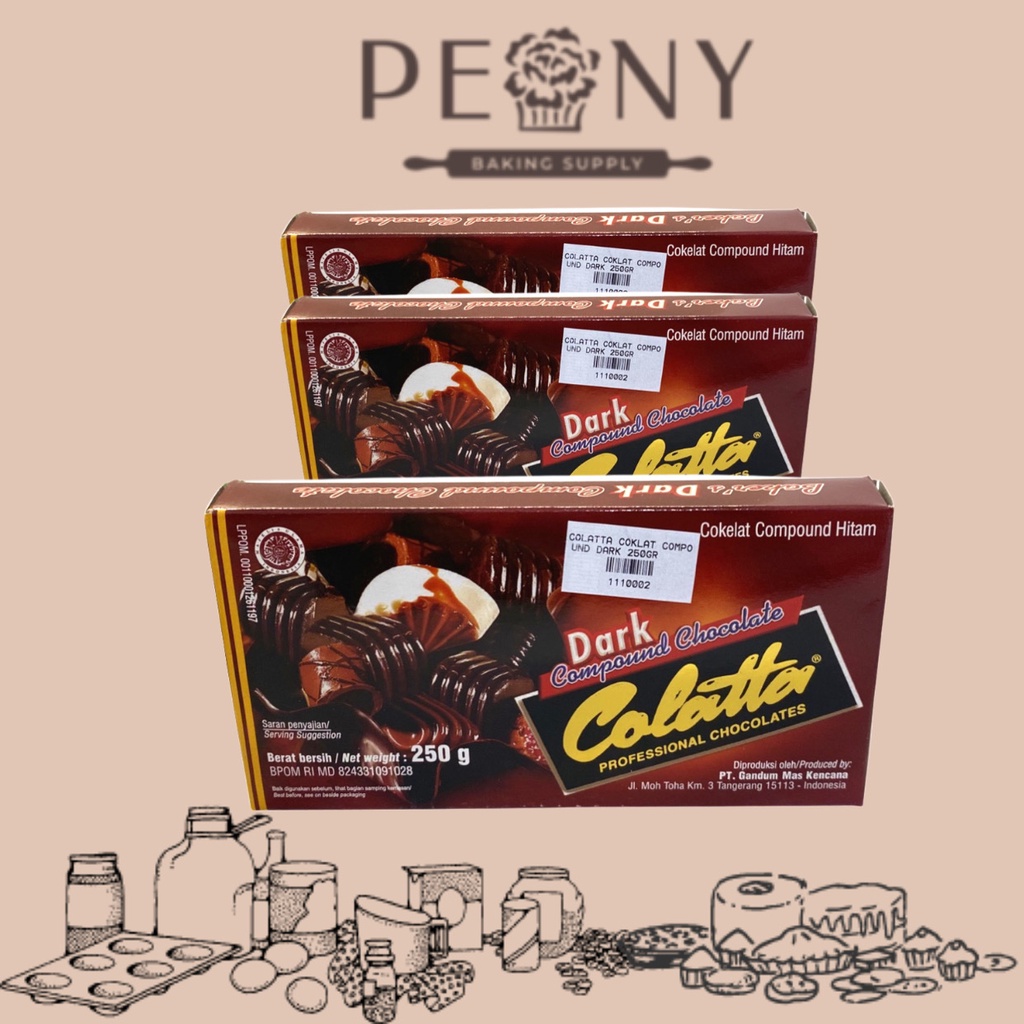 COLATTA COKLAT COMPOUND DARK 250GR