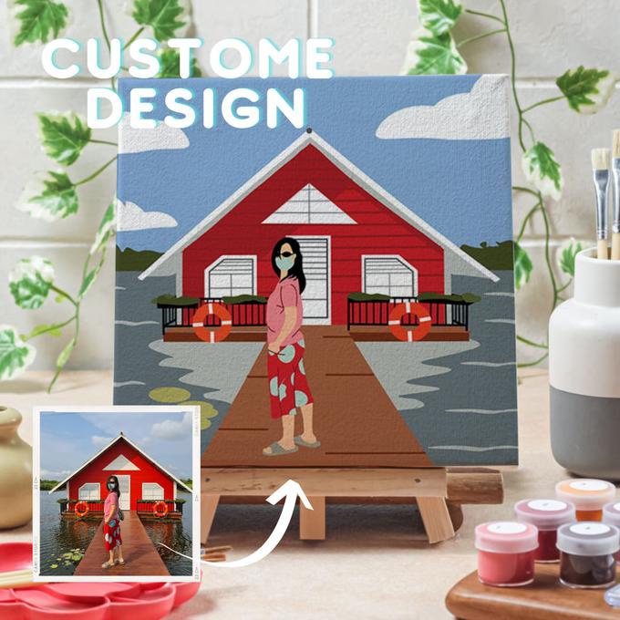 

paint by number khusus custom order canvas 20x20 lukisan menurut angka