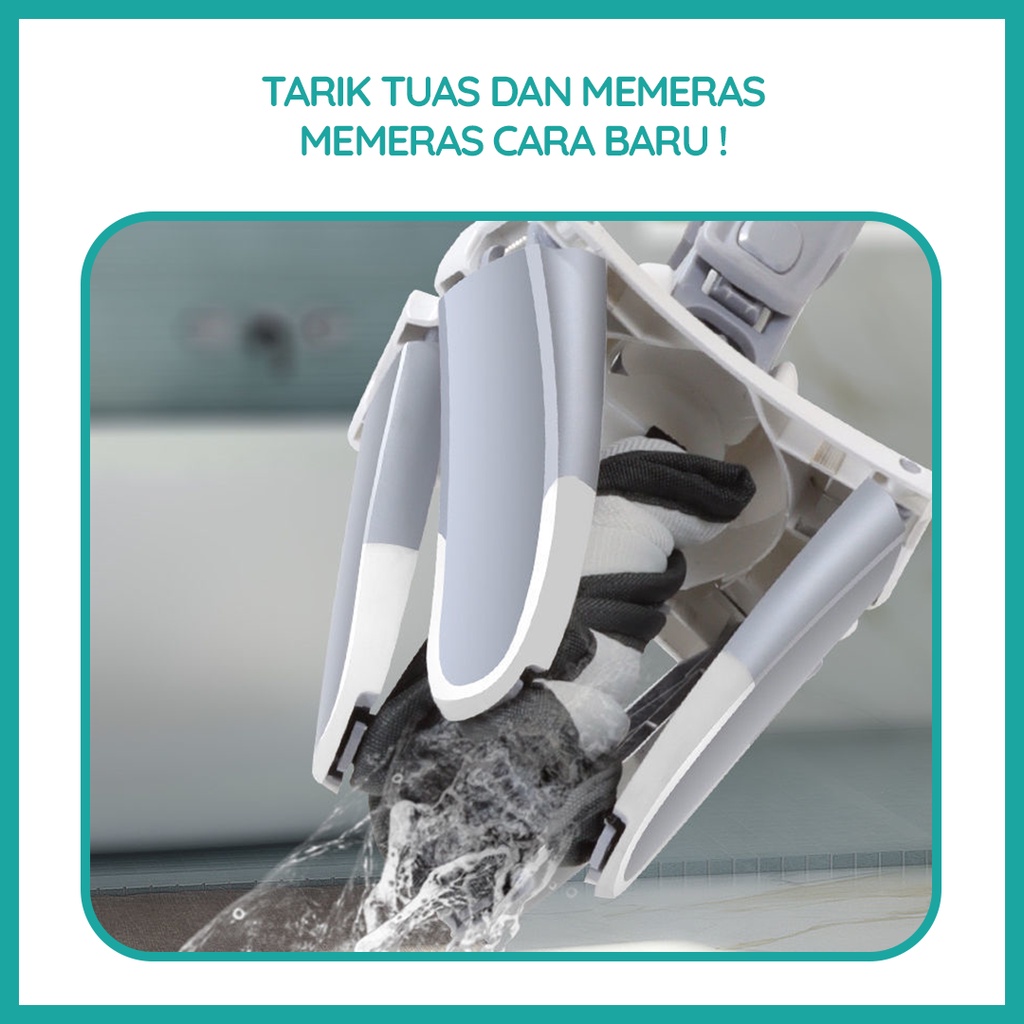 Alat Pel peras Praktis mop magic bentuk Light X-shape Mop/ pel putar twist mop