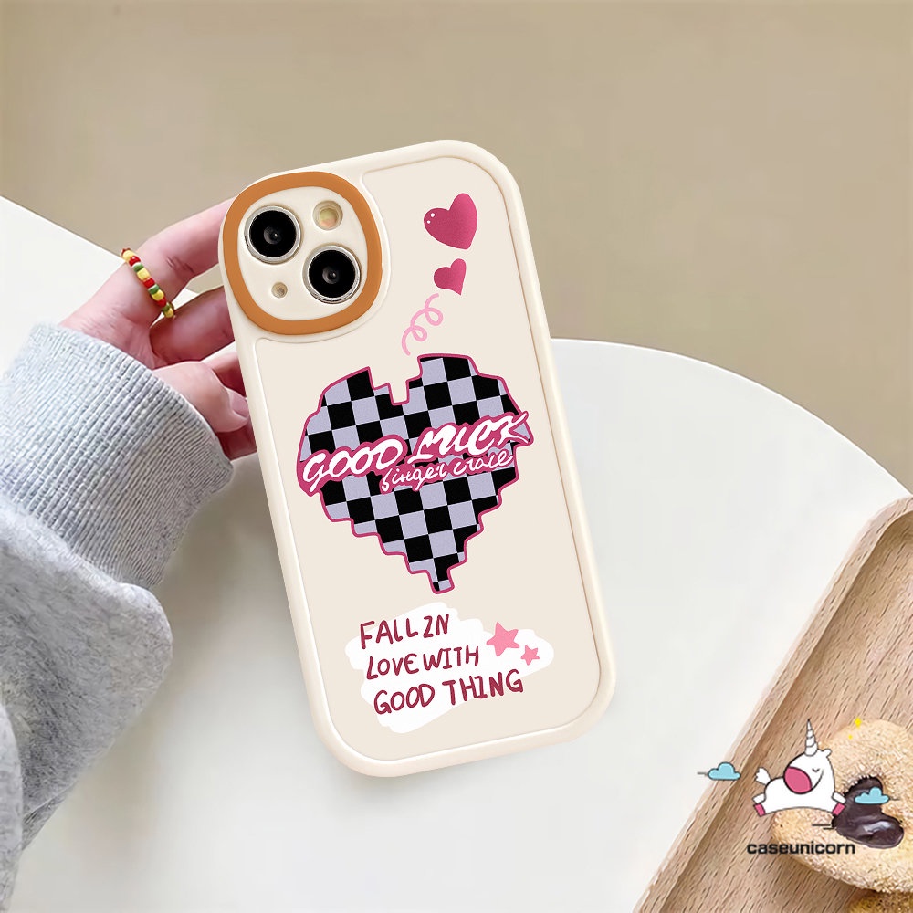 Casing Hp Kompatibel Untuk IPhone 11 Pro Max13 12 14 Pro Max7 8 6 6s Plus 14plus XR X XS MAX SE 2020papan Catur Lucu Smile Love Hati Soft TPU Back Couple Cover