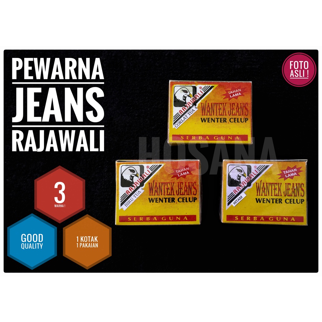 wantex jeans / wenter / pewarna pakaian jeans rajawali
