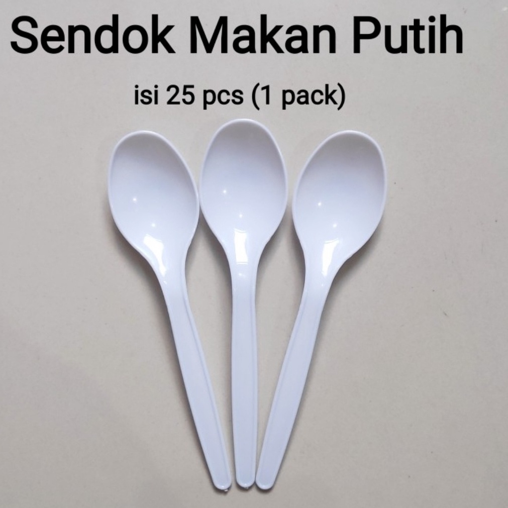 Sendok Plastik Putih - Sendok Makan Plastik - Sendok Plastik