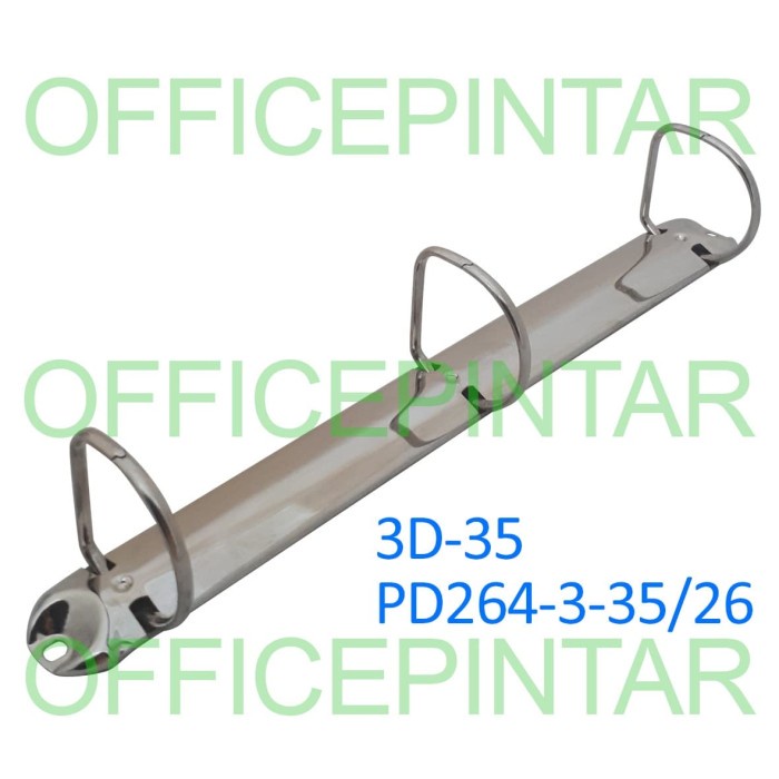 

RING MEKANIK BINDER 3 LUBANG D A4 TINGGI 3,5CM 3D-35 PD264-3-35/26