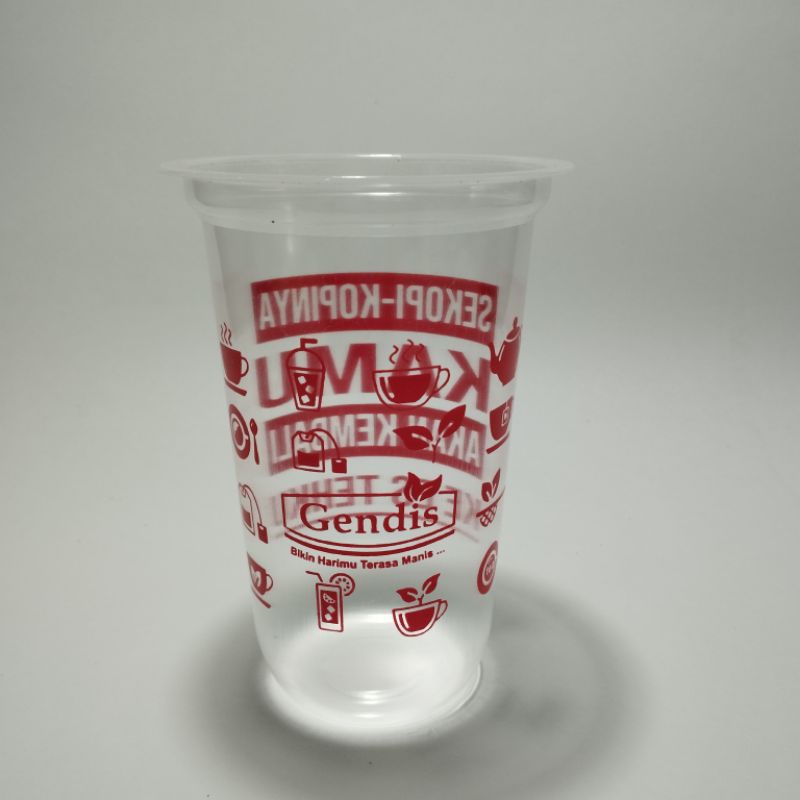 sablon cup oval 18oz keteblan 8 gram minim order 500pcs