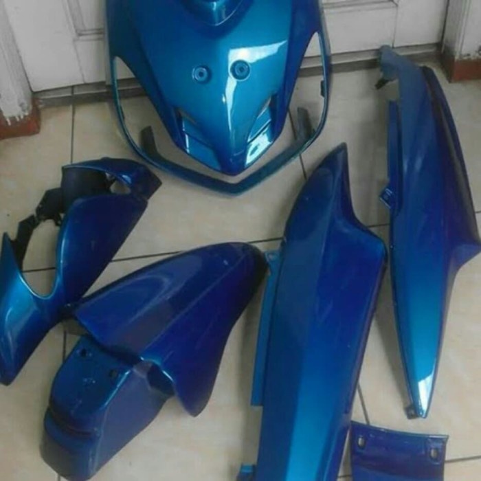 BODI cover full body halus motor mio smile warna biru