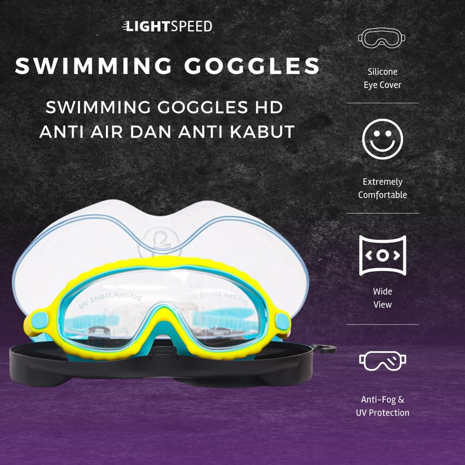 Promo Sekarang LIGHTSPEED KACAMATA RENANG / SWIMMING GOGGLES HD ANTI AIR DAN ANTI KABUT / KACAMATA ANAK-ANAK