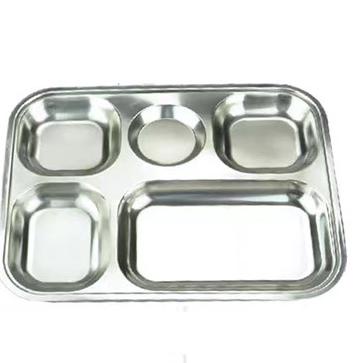 [PROMO] PIRING MAKAN 4 SEKAT PIRING MAKAN 5 SEKAT & PIRING MAKAN 3 SEKAT 100% STAINLESS STEEL