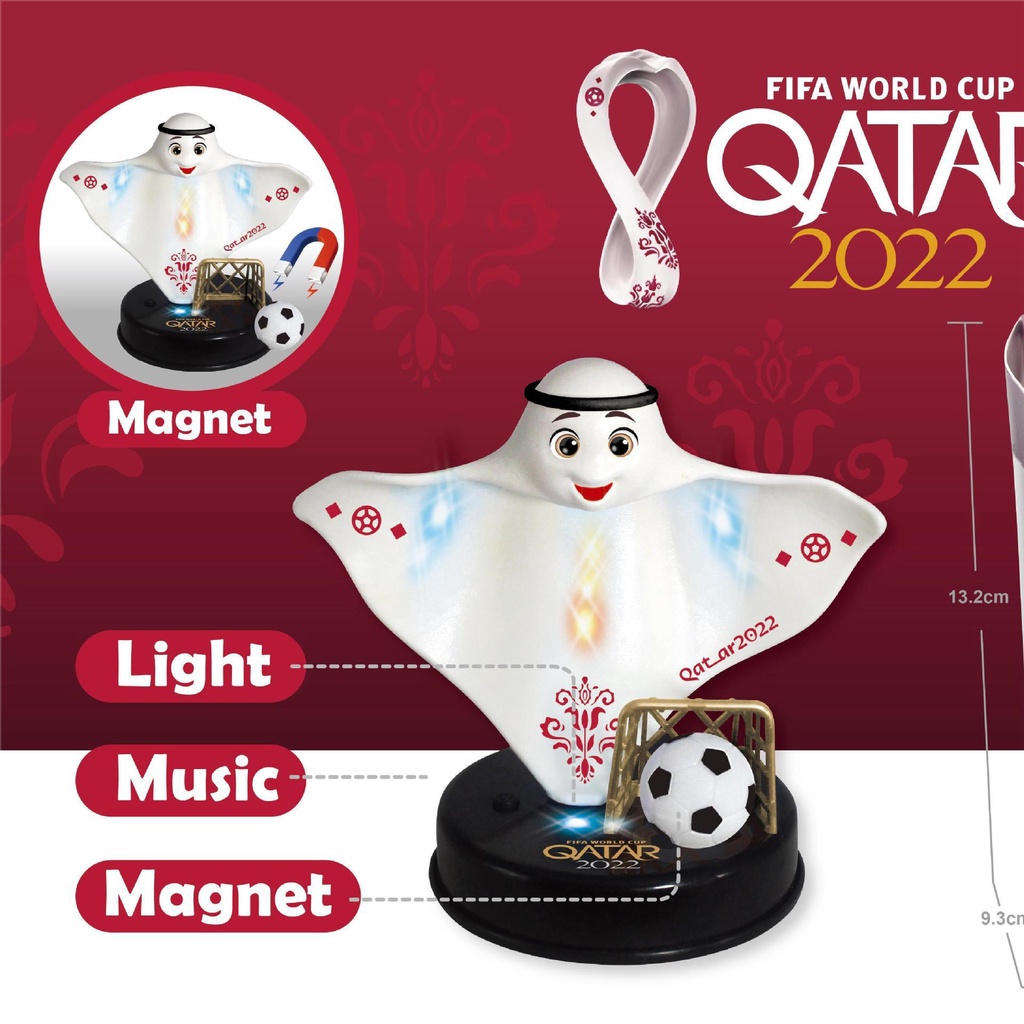 2022hiasan Hias Maskot Luminous Qatar Piala Dunia Souvenir Piala Dunia Qatar