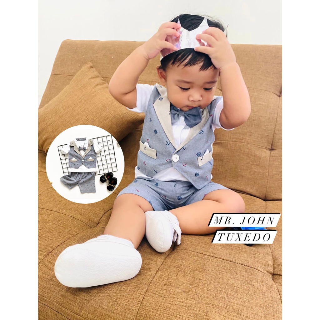 ANIMAL BIKE / MILK &amp; JAM / MR JOHN / BABY AT WORK (dpt 2dasi) Baju tuxedo kemeja vest setelan celana pergi jalan lucu fashion anak bayi cowok laki murah